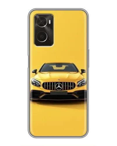 Чехол для OPPO A96 с картинкой «Желтый Mercedes GT»