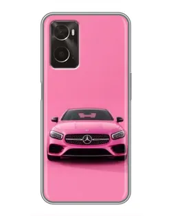 Чехол для OPPO A96 с картинкой «Розовый Mercedes AMG»