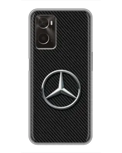 Чехол для OPPO A96 с картинкой «Карбоновый Mercedes стиль»