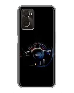 Чехол для OPPO A96 с картинкой «Салон Audi — руль» Чехол для OPPO A96 с картинкой «Салон Audi — руль»