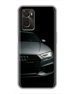 Чехол для OPPO A96 с картинкой «Audi — детализация кузова» Чехол для OPPO A96 с картинкой «Audi — детализация кузова»