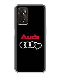 Чехол для OPPO A96 с картинкой «Логотип Audi Heart» Чехол для OPPO A96 с картинкой «Логотип Audi Heart»