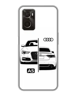 Чехол для OPPO A96 с картинкой «Audi — контрастный дизайн»