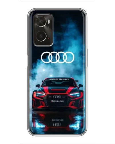 Чехол для OPPO A96 с картинкой «Audi Sport — неон»