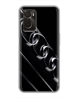 Чехол для OPPO A96 с картинкой «Audi — абстрактные кольца»