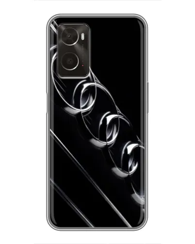 Чехол для OPPO A96 с картинкой «Audi — абстрактные кольца»