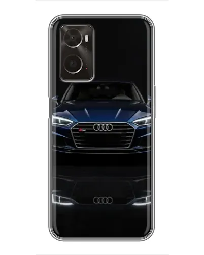 Чехол для OPPO A96 с картинкой «Audi — ночное отражение»