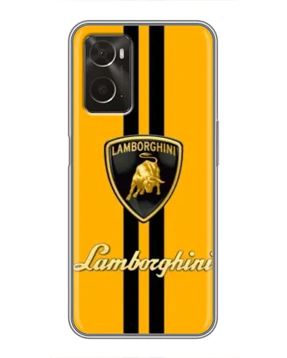 Чехол для OPPO A96 с картинкой «Lamborghini Stripe желтый»