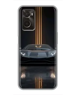 Чехол для OPPO A96 с картинкой «Lamborghini золотые линии» Чехол для OPPO A96 с картинкой «Lamborghini золотые линии»