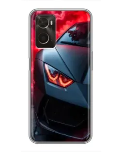 Чехол для OPPO A96 с картинкой «Lamborghini красное сияние» Чехол для OPPO A96 с картинкой «Lamborghini красное сияние»