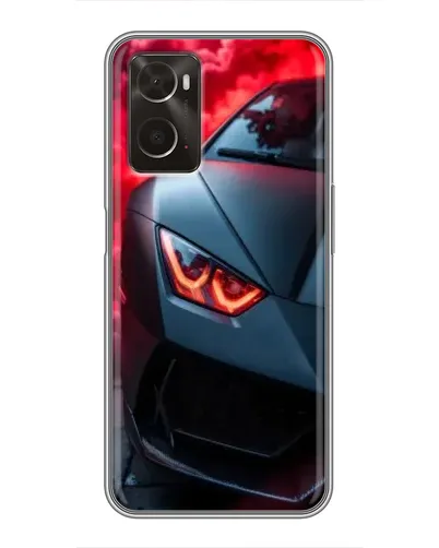 Чехол для OPPO A96 с картинкой «Lamborghini красное сияние»