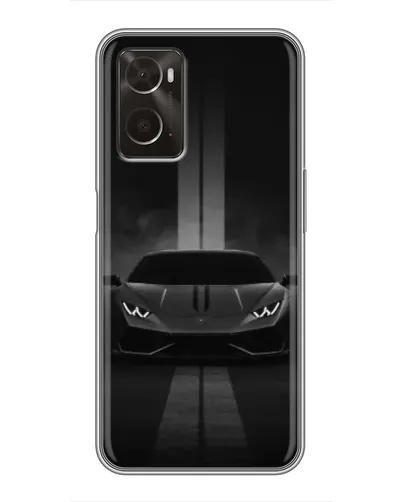 Чехол для OPPO A96 с картинкой «Lamborghini симметрия дорог»