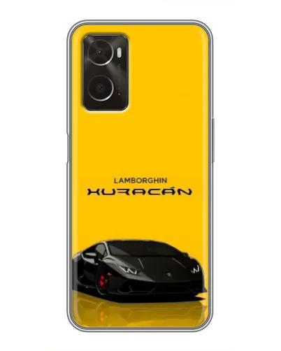 Чехол для OPPO A96 с картинкой «Lamborghini Huracan черный»