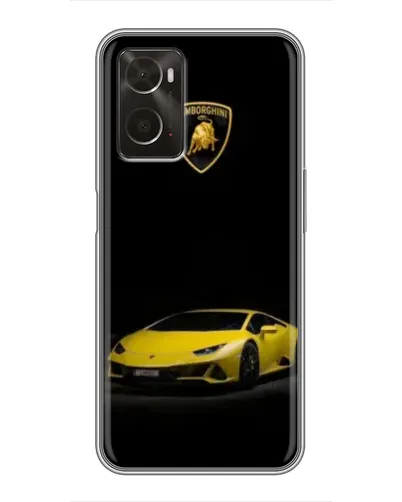 Чехол для OPPO A96 с картинкой «Lamborghini желтый акцент»