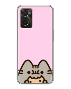 Чохол для OPPO A96 з картинкою «Pusheen та печиво»