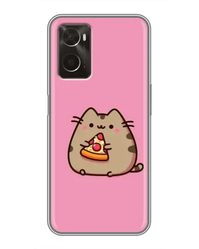 Чехол для OPPO A96 с картинкой «Пушин с пиццей»