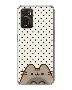 Чехол для OPPO A96 с картинкой «Пушин в горошек»