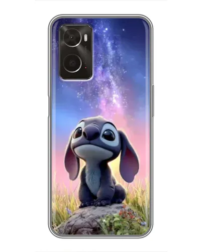 Чехол для OPPO A96 с картинкой «Стич на рассвете»
