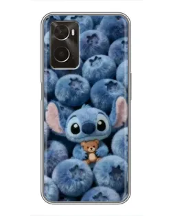 Чехол для OPPO A96 с картинкой «Стич и голубика» Чехол для OPPO A96 с картинкой «Стич и голубика»