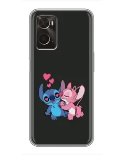 Чехол для OPPO A96 с картинкой «Анжел целует Стича» Чехол для OPPO A96 с картинкой «Анжел целует Стича»