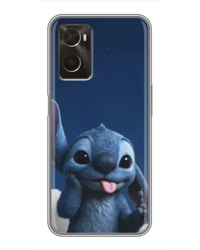 Чехол для OPPO A96 с картинкой «Стич в облаках»