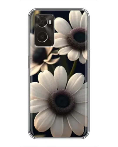 Чехол для OPPO A96 с картинкой «Белые маргаритки макро»