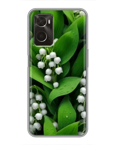 Чехол для OPPO A96 с картинкой «Ландыши в зелени»