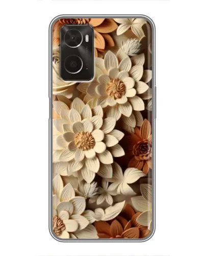 Чехол для OPPO A96 с картинкой «Бежевый флористический декор»