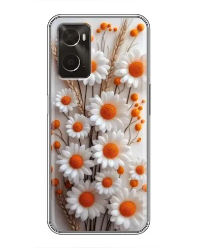 Чехол для OPPO A96 с картинкой «Белые сухоцветы»