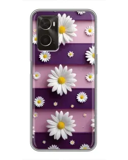 Чехол для OPPO A96 с картинкой «Ромашки на фиолетовом» Чехол для OPPO A96 с картинкой «Ромашки на фиолетовом»