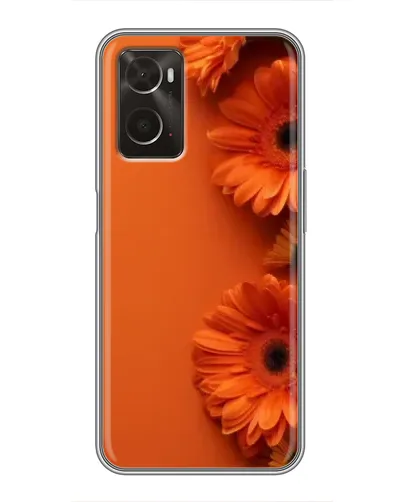 Чехол для OPPO A96 с картинкой «Оранжевые герберы»