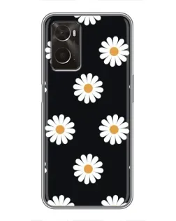 Чехол для OPPO A96 с картинкой «Ромашки на черном» Чехол для OPPO A96 с картинкой «Ромашки на черном»