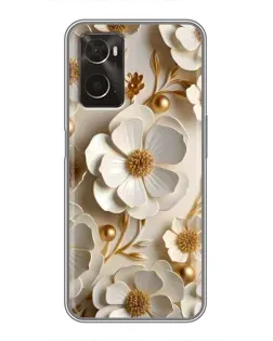 Чехол для OPPO A96 с картинкой «Белие бумажние цвети» Чехол для OPPO A96 с картинкой «Белие бумажние цвети»