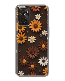 Чехол для OPPO A96 с картинкой «Узор из маленьких подсолнухов» Чехол для OPPO A96 с картинкой «Узор из маленьких подсолнухов»