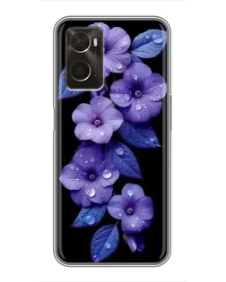 Чехол для OPPO A96 с картинкой «Фиолетовые цветы с росою» Чехол для OPPO A96 с картинкой «Фиолетовые цветы с росою»
