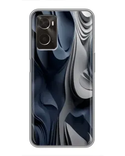 Чохол для OPPO A96 з картинкою «Об'ємні сині складки»