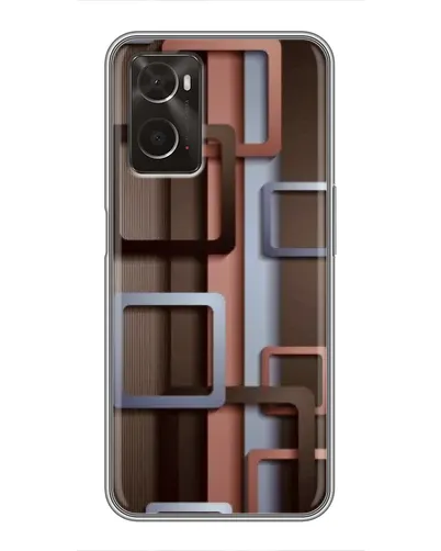 Чохол для OPPO A96 з картинкою «Коричневі об'ємні квадрати» Чохол для OPPO A96 з картинкою «Коричневі об'ємні квадрати»