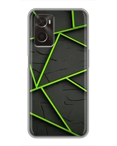 Чохол для OPPO A96 з картинкою «Зелені геометричні лінії» Чохол для OPPO A96 з картинкою «Зелені геометричні лінії»