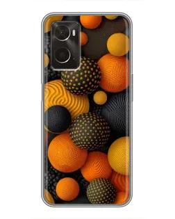 Чохол для OPPO A96 з картинкою «Об'ємні помаранчеві сфери»
