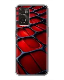 Чохол для OPPO A96 з картинкою «Червона глянцева сітка»