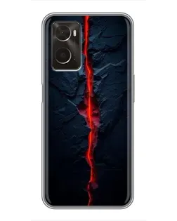 Чохол для OPPO A96 з картинкою «Червона лавова тріщина»