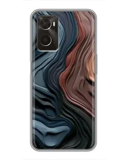Чохол для OPPO A96 з картинкою «Кольорові хвилі каньйону»