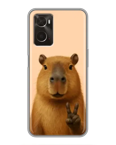 Чехол для OPPO A96 с картинкой «Капибара виктория»