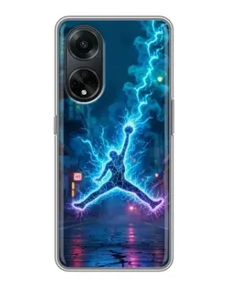 Чохол для OPPO A98 з картинкою «Jordan Gold Jumpman»