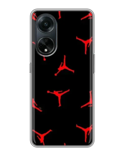 Чохол для OPPO A98 з картинкою «Jordan Red Pattern»