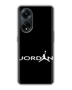 Чохол для OPPO A98 з картинкою «Jordan White Logo»