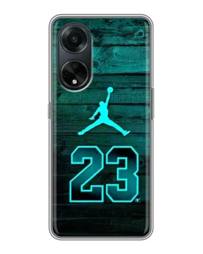 Чохол для OPPO A98 з картинкою «Jordan Cyan 23»