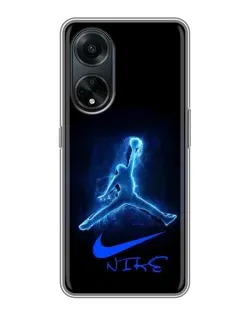 Чохол для OPPO A98 з картинкою «Jordan Neon Blue»