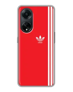 Чохол для OPPO A98 з картинкою «Червоний мінімалізм Adidas»