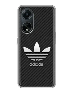 Чохол для OPPO A98 з картинкою «Adidas Карбонова текстура»